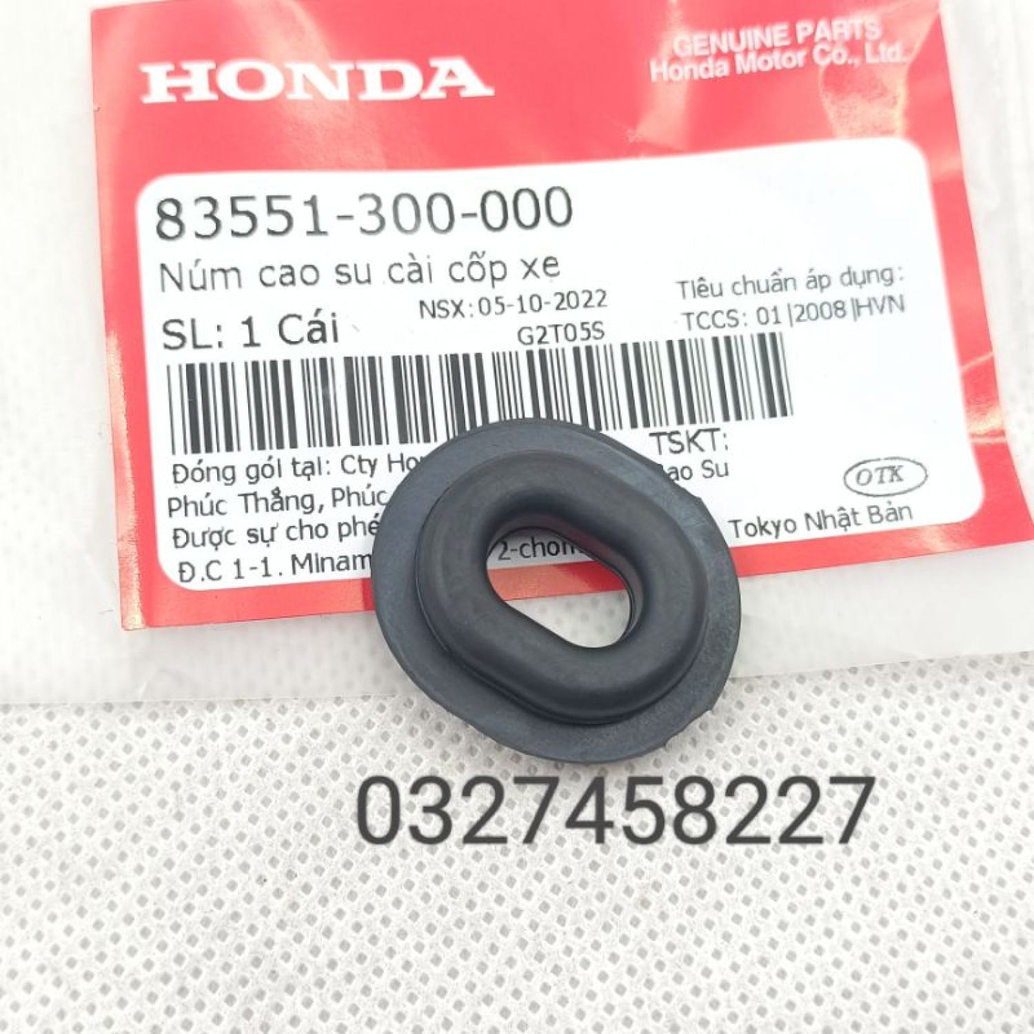 Núm cao su gài cốp, nhựa xe dream, wave, future zin honda