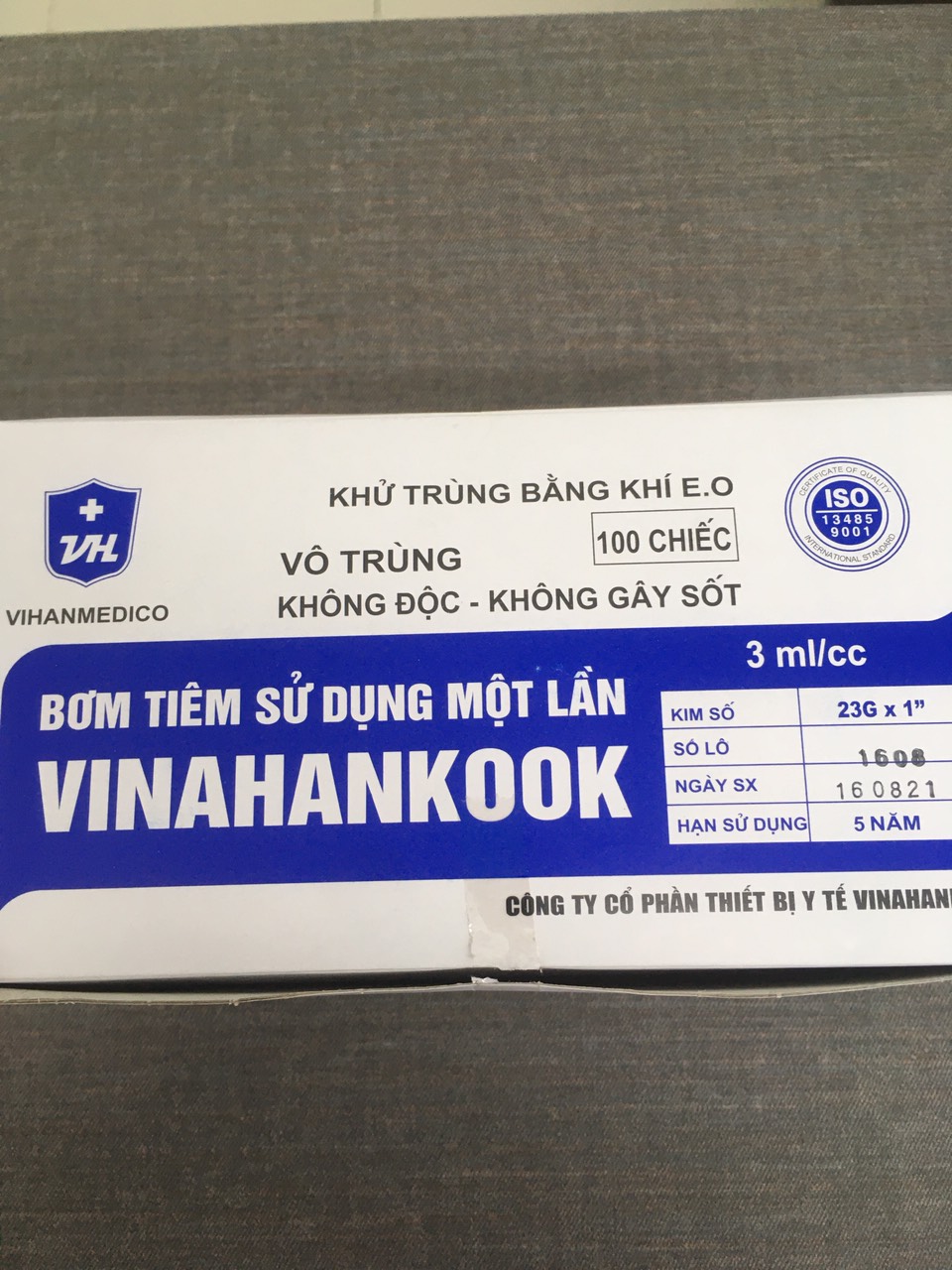 Bơm tiêm sử dụng 1 lần VINAHANKOOK (3ml/cc)