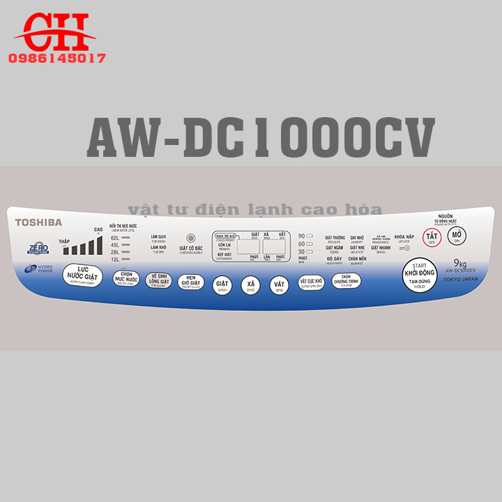 Tem phím máy giặt Toshiba DC1000