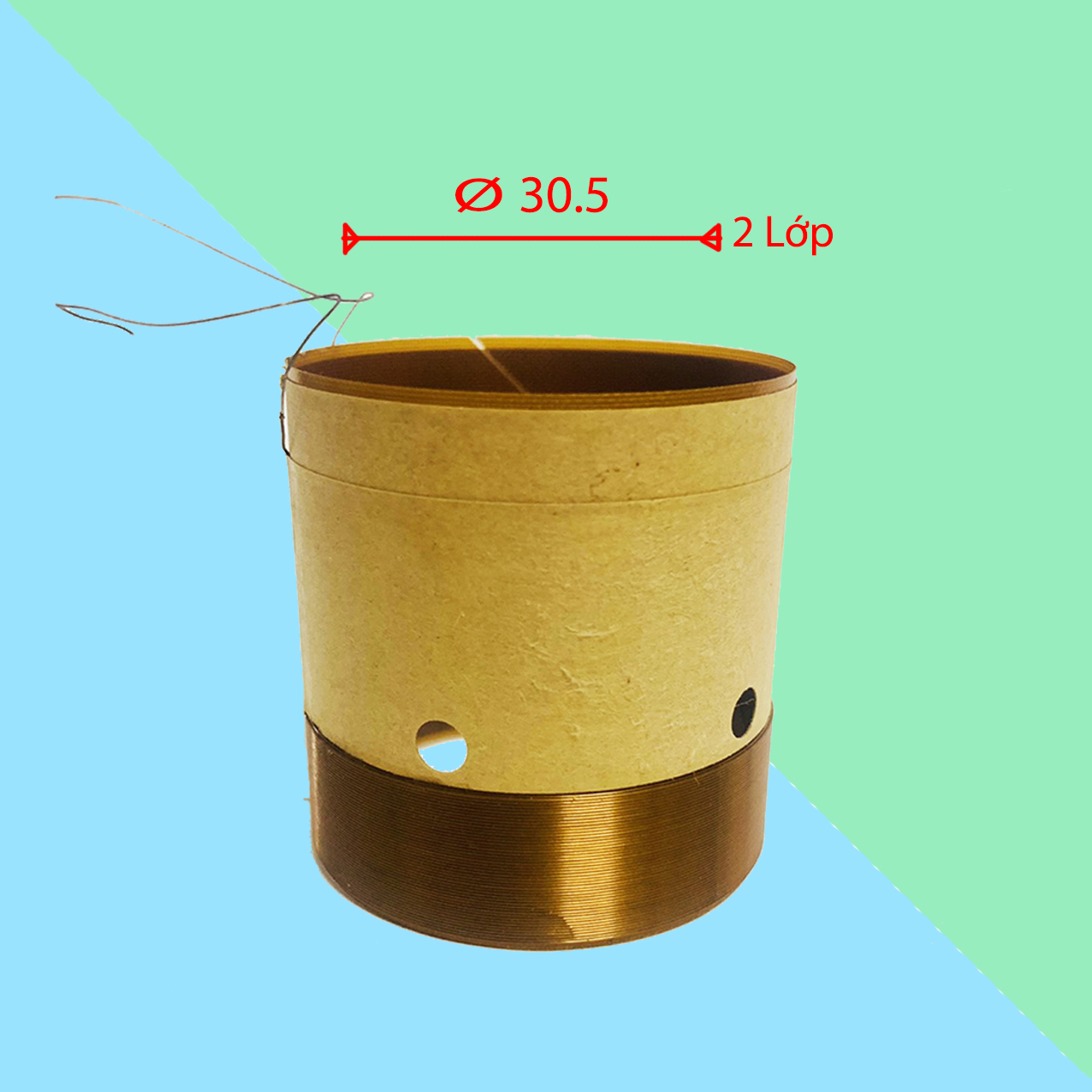 Coil loa 30.5 2 lớp lõi đồng - côn loa 30.5 mm dây đồng