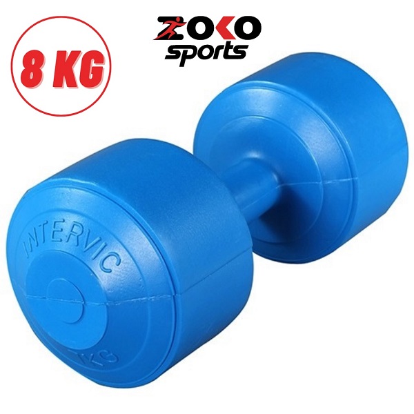 Tạ tay nhựa 8kg, quả tạ tập tay bọc nhựa đã nhồi có thép chống gãy