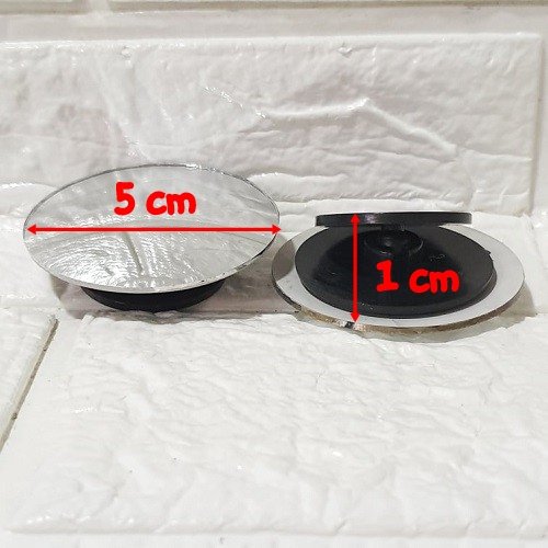 Bộ 2 Cái Gương Tráng Thủy Cầu Lồi Hình Tròn Xóa Điểm Mù Cho Xe Ô Tô Chân Xoay Đường Kính 5cm