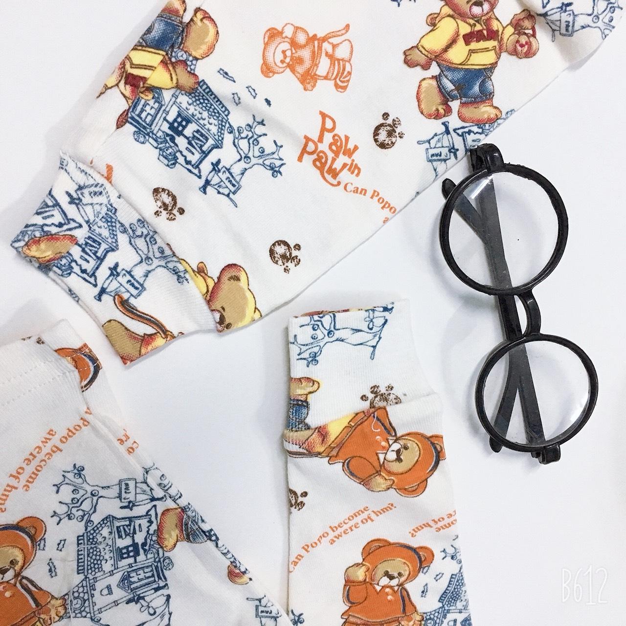 [HCM]Đồ bộ dài tay thu đông bozip cho bé (kèm bảng size hình cuối)