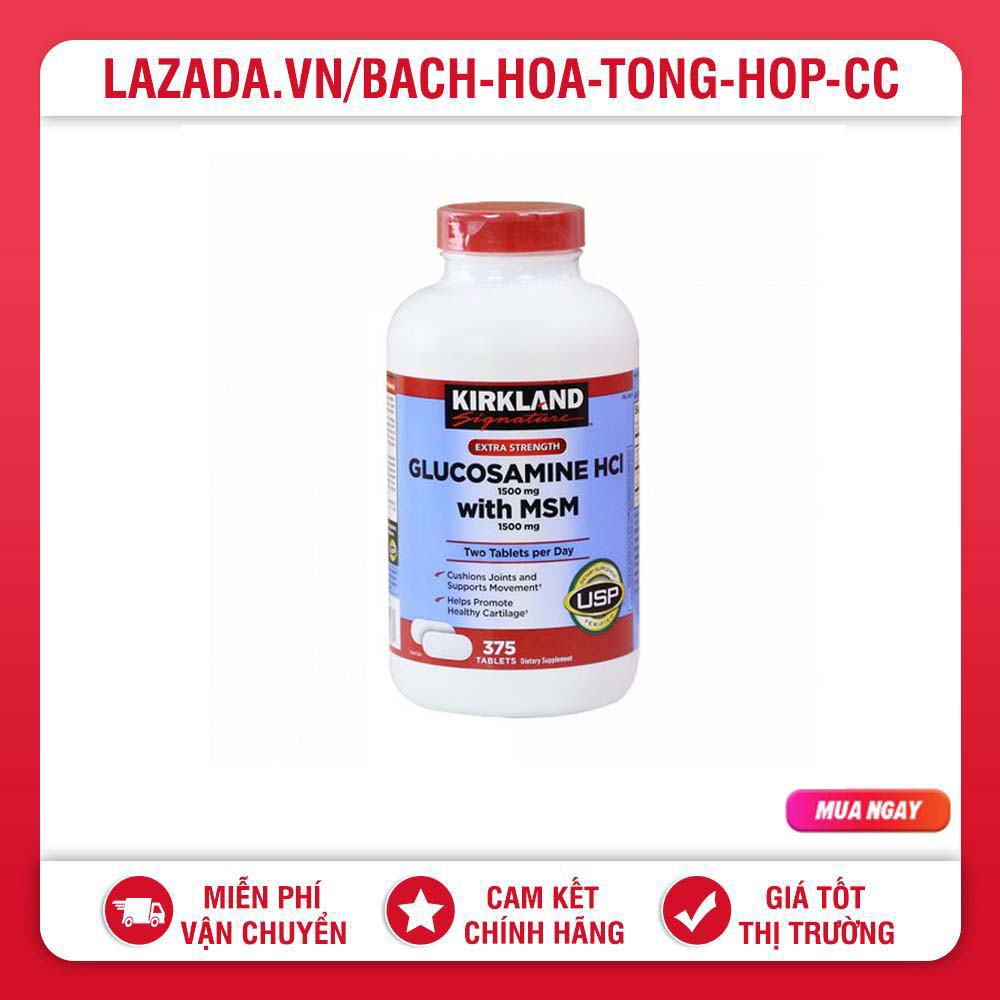 [HCM]VIÊN UỐNG BỔ XƯƠNG KHỚP KIRKLAND GLUCOSAMINE MSM MỸ (375 VIÊN) - Date 9.2025