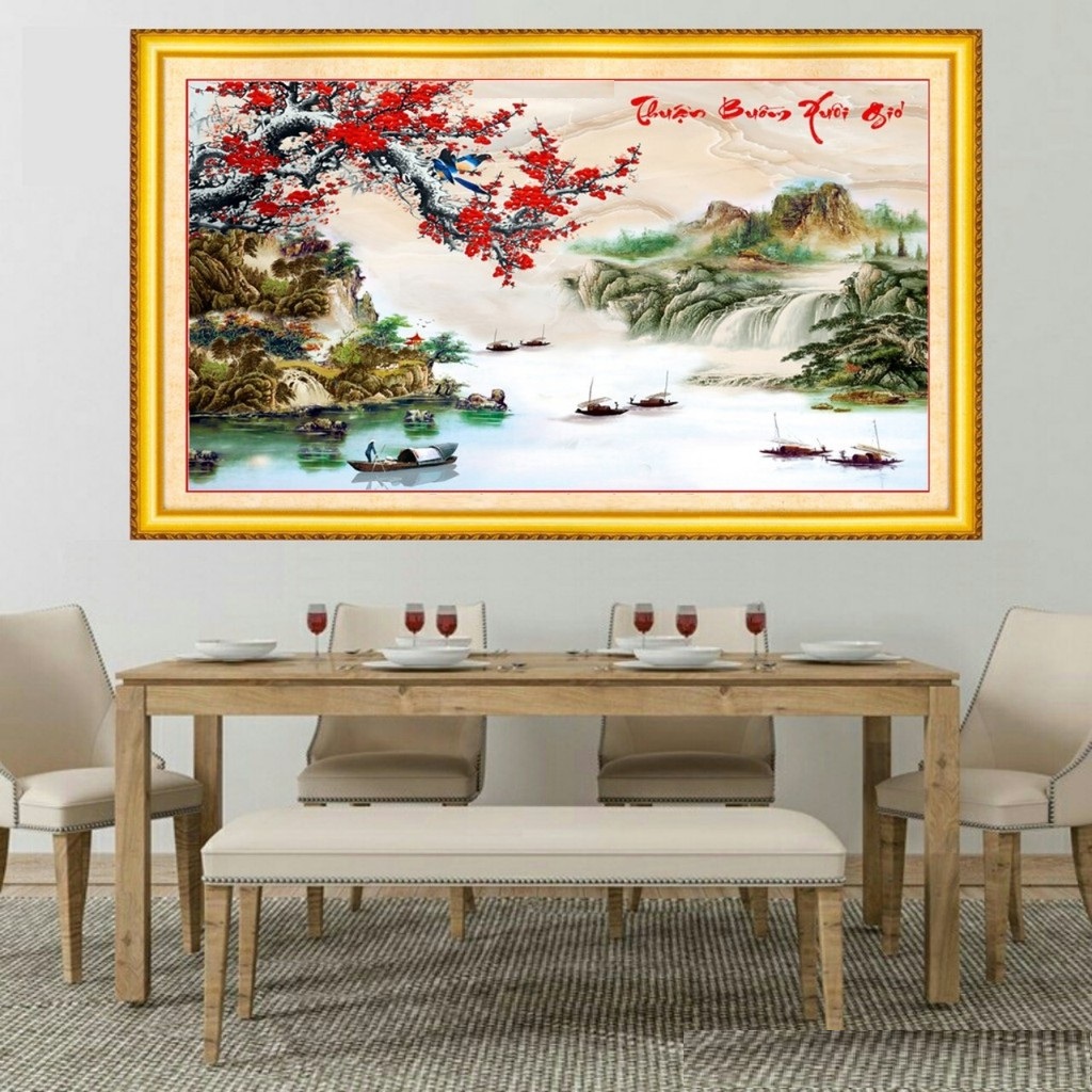 Tranh đính đá thuận buồm xuôi gió vs229 kích thước 100*60cm