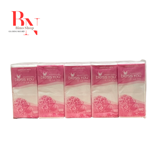 Lốc 10 bịch khăn giấy lụa bỏ túi 3 lớp bless you