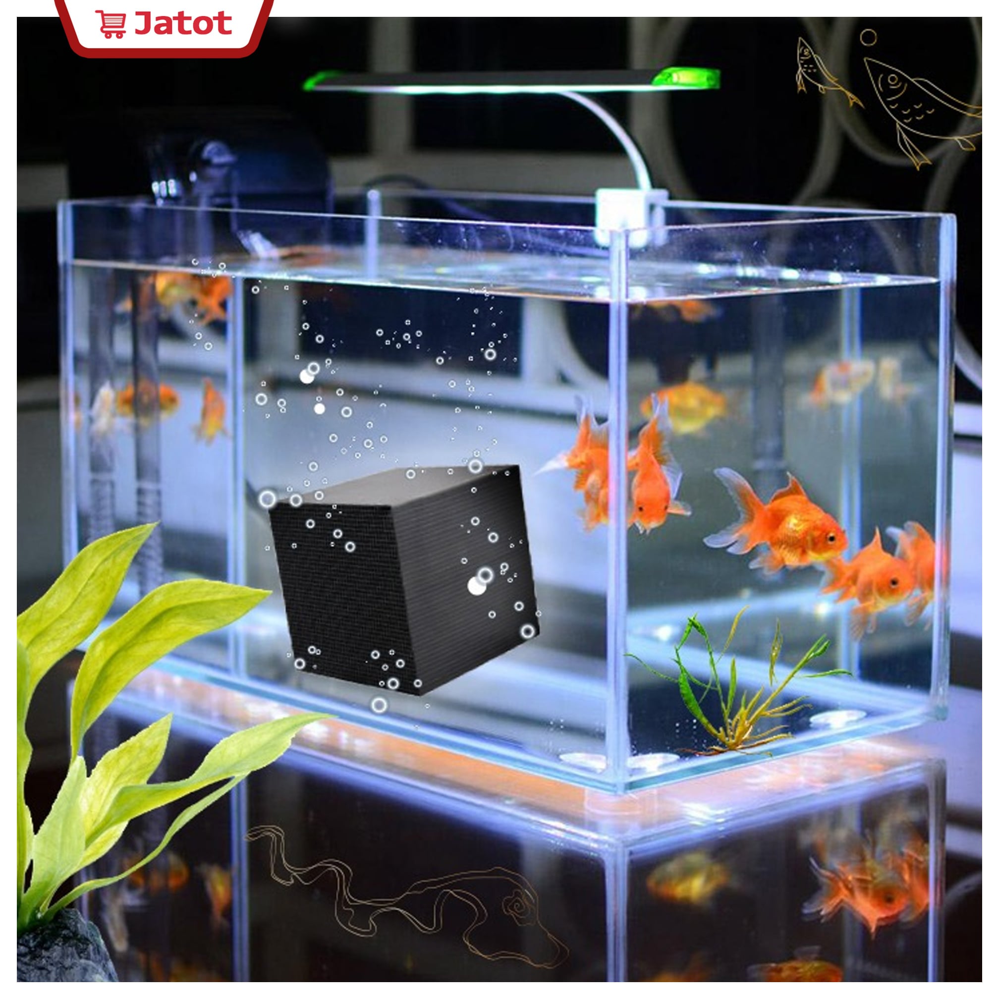 Miếng lọc bể cá Than hoạt tính Magic Cube