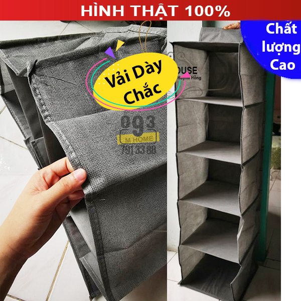 Tủ Vải Đựng Đồ 5 Ngăn 3 Ngăn Túi Vải Đa Năng