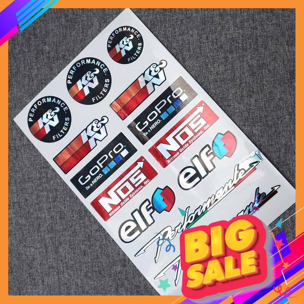 [ TEM CROM PFMT] BỘ TEM LOGO, TEM MẠ CROM PERFORMANTE, GOPRO, NOS...MẪU MỚI TRÊN THỊ TRƯỜNG