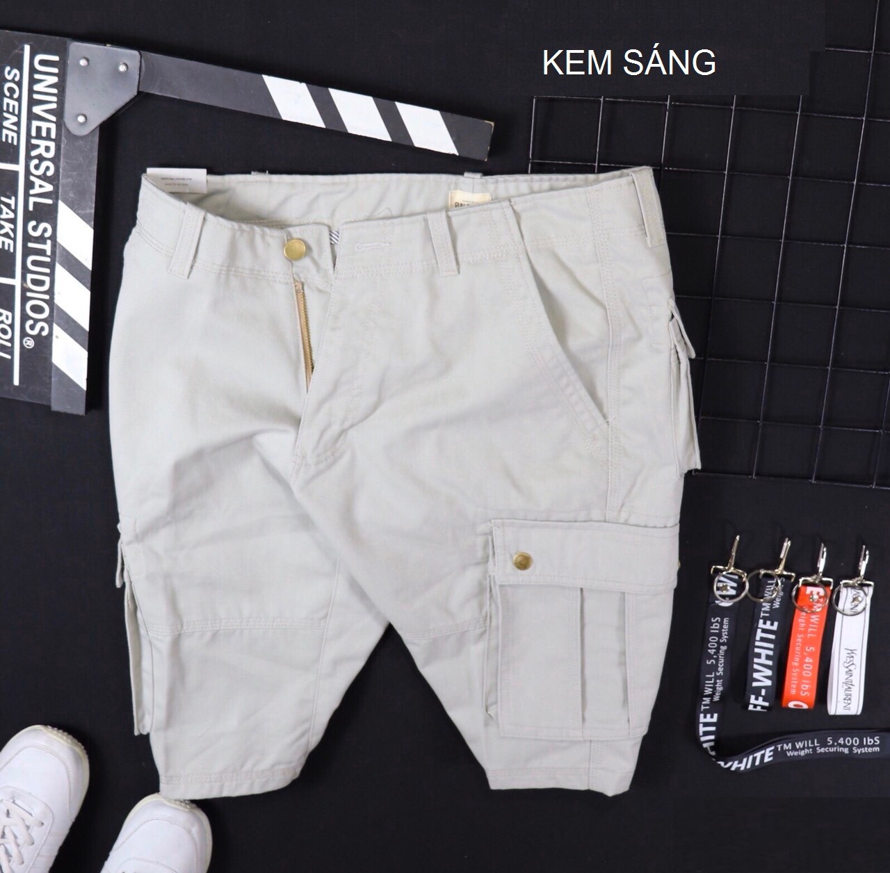 Quần short kaki túi hộp - QH02