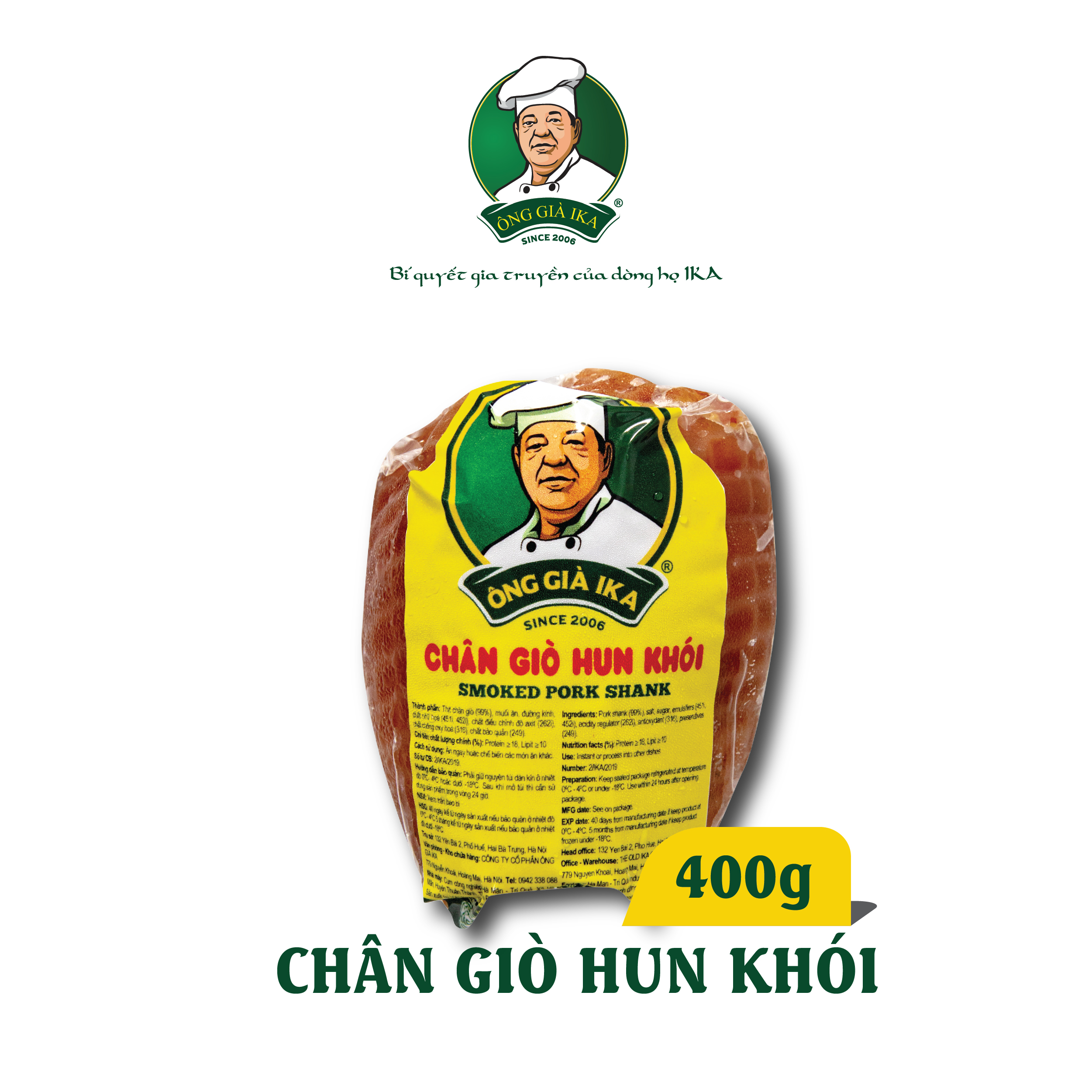 [ Chỉ giao HCM & Hà Nội] Chân giò hun khói 400g Ông già Ika