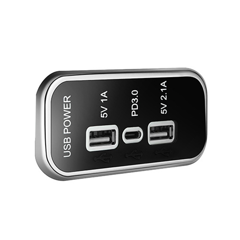 Pd dual usb car charger socket 12v/24v 2.1a usb charging splitter outlet power adapter for motorcycle atv boat car rv