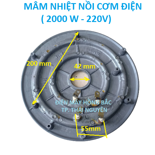 Mâm nhiệt nồi cơm điện công nghiệp - công suất 2000W