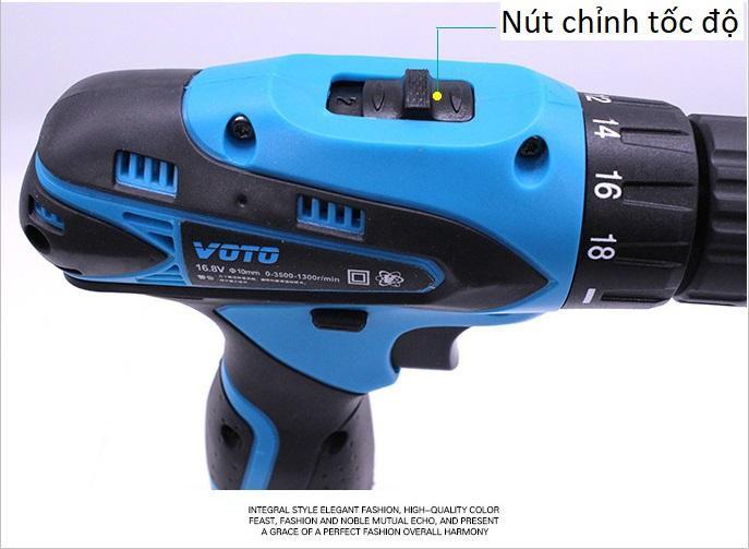 Máy khoan Voto 2 tốc độ - có báo pin cao cấp