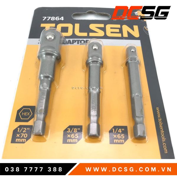 Bộ 03 đầu chuyển vít sang bu lông Tolsen 1/2  - 3/8  - 1/4  77864