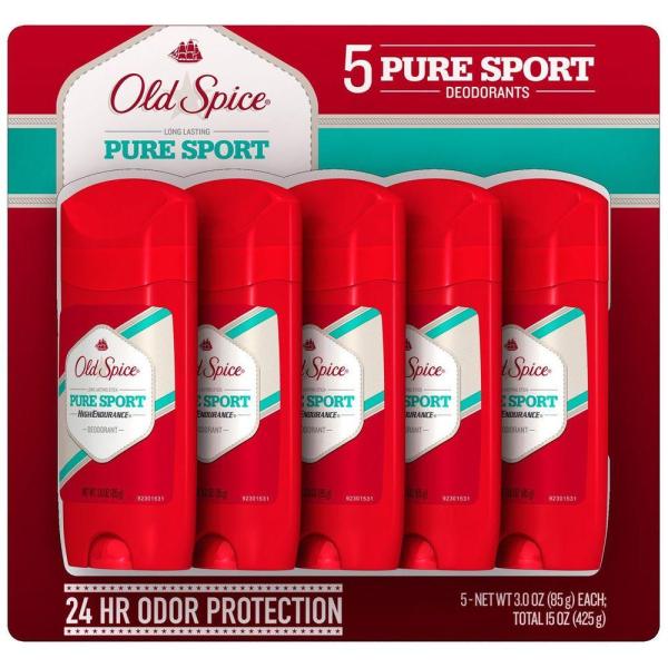 Bộ 5 lăn khử mùi Old Spice Pure Sport High Endurance 85g