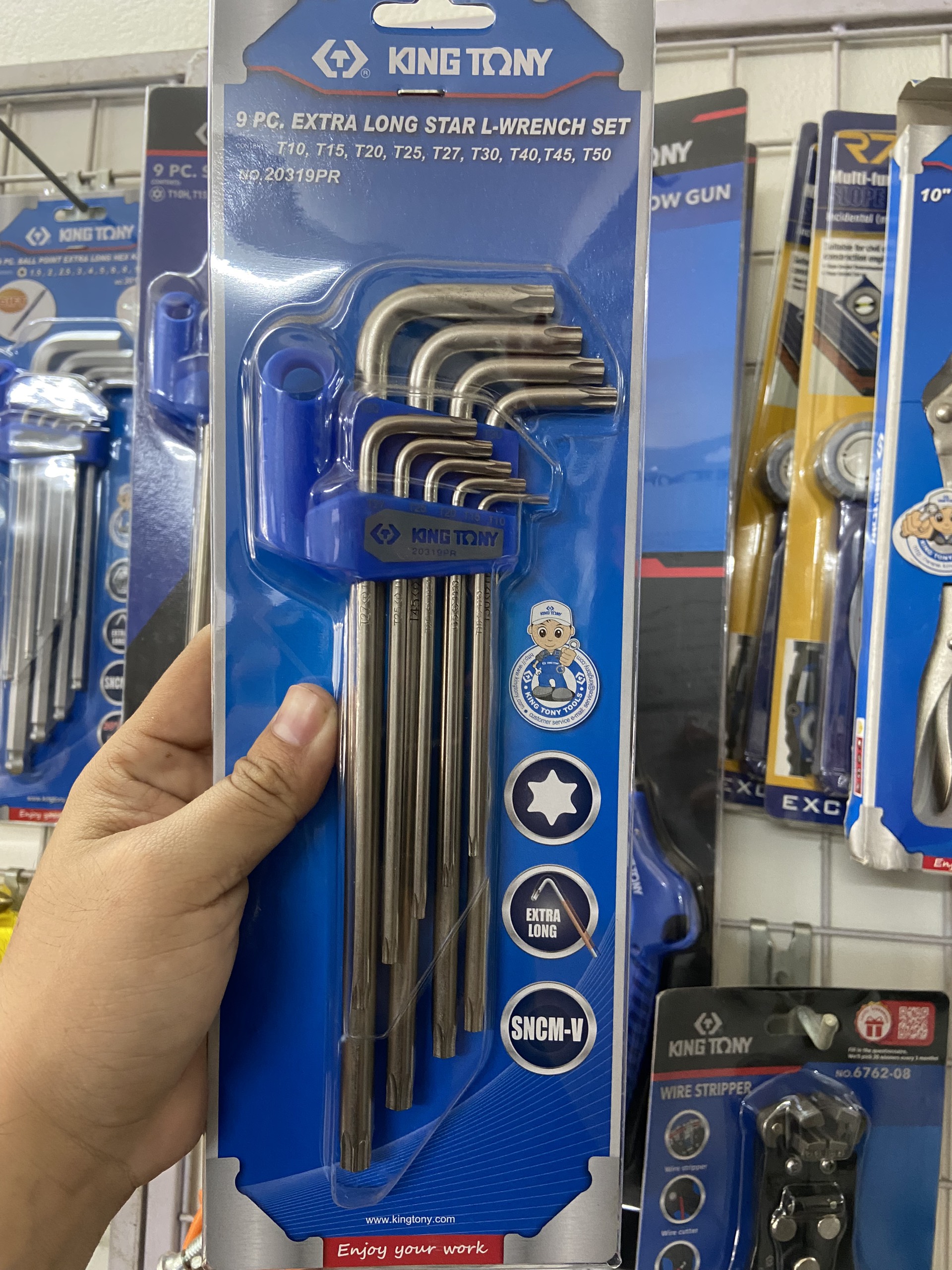 Bộ lục giác bông 9 cây kingtony 20319pr