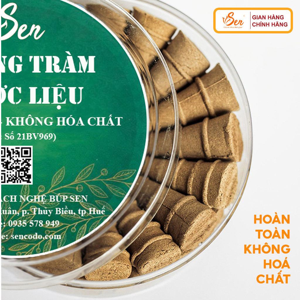 [Nhang Tràm Dược Liệu] Nhang Tràm Dược Liệu Sạch Búp Sen Huế - (Hương Trầm Búp Sen)