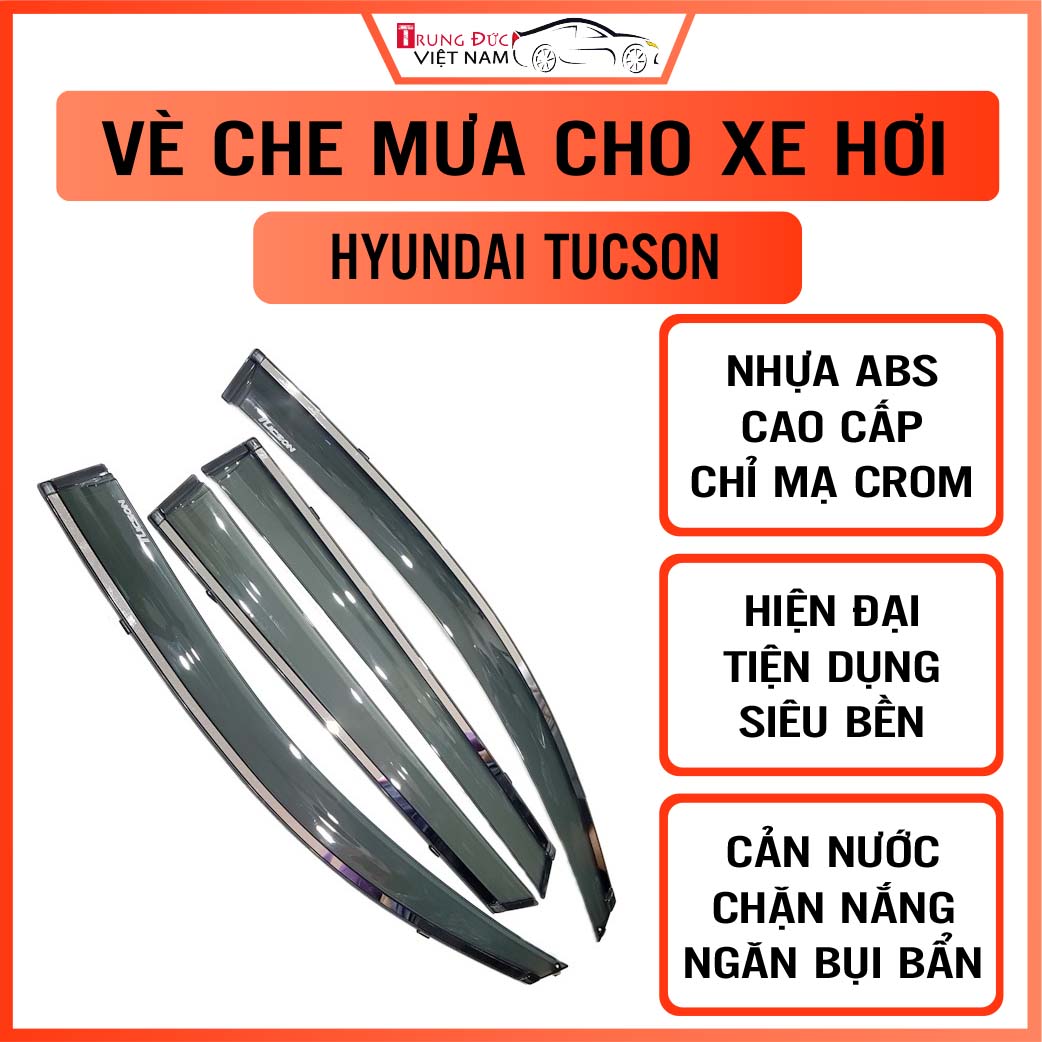 Bộ vè che mưa chỉ mạ crom cho xe HYUNDAI TUCSON