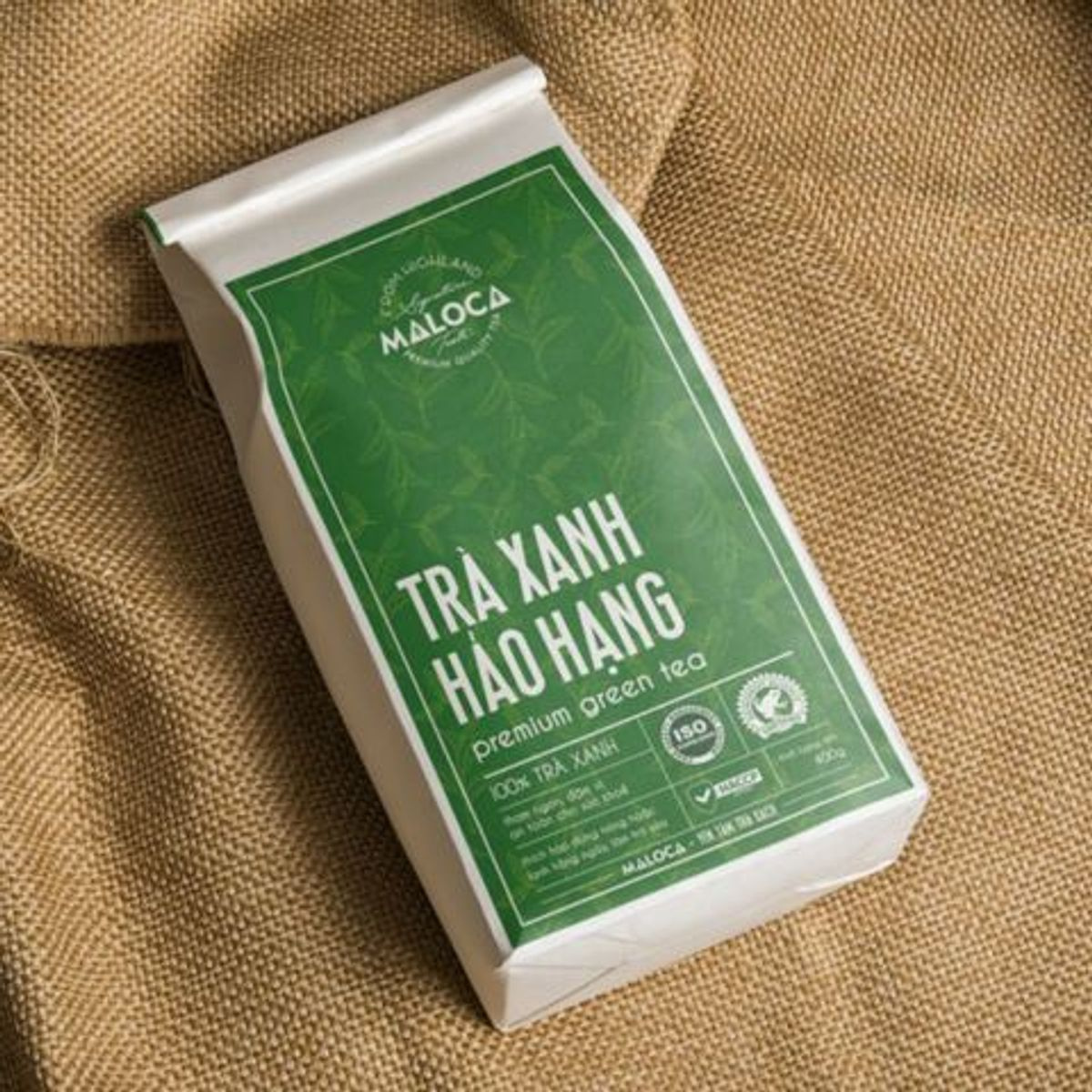 Trà Xanh Mùi Cốm Đậm Vị Maloca - 400 gram - Túi zip - Foodmap