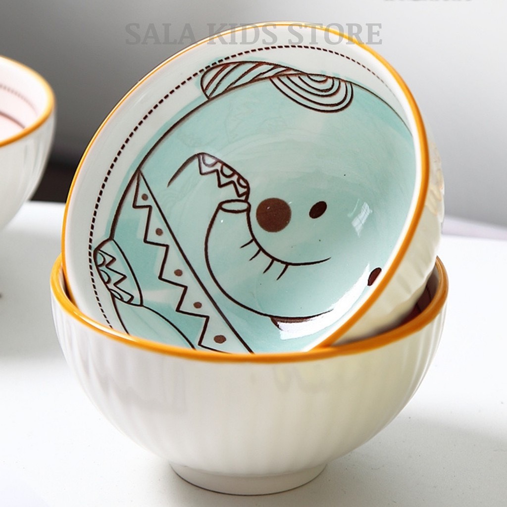 BỘ CHÉN BÁT GỐM SỨ CAO CẤP SIÊU CUTE TẶNG KÈM ĐŨA ĂN
