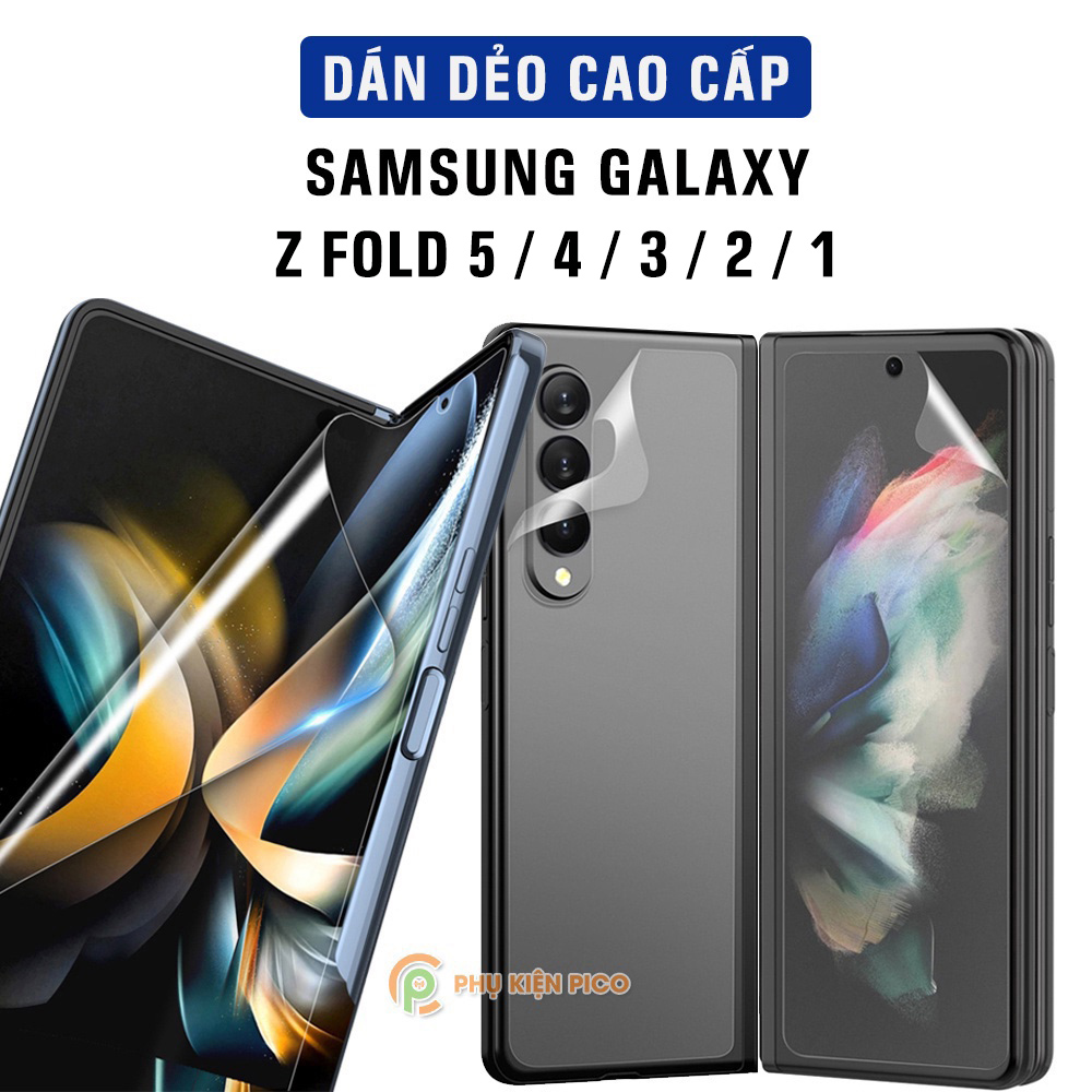 Dán màn hình chính, màn hình ngoài và Dán lưng Samsung Galaxy Z Fold 2 / Fold 3 / Fold 4 / Fold 5 PPF dẻo trong suốt - Combo 3