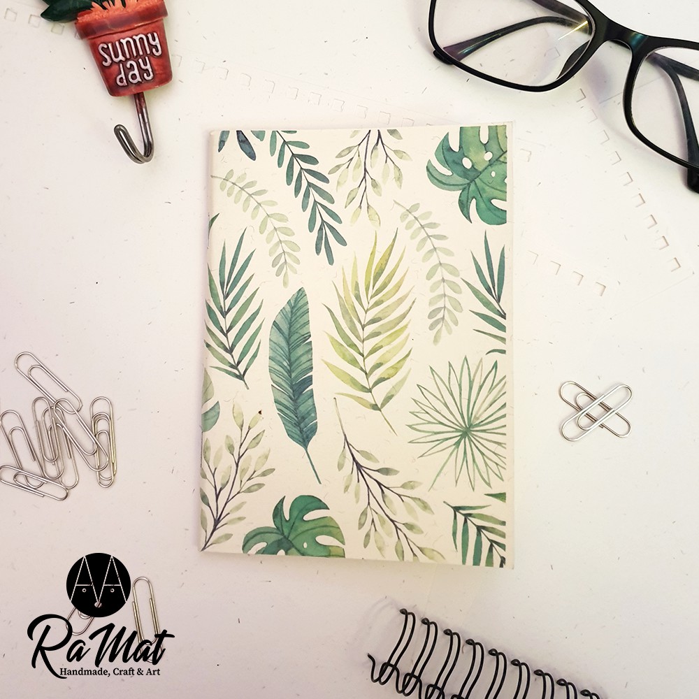 [HCM]Sổ Tay Ghi Chép Hình Lá Size A5 A6