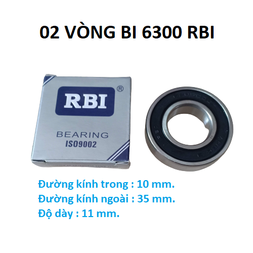 02 vòng bi 6300 RBI chất lượng cao