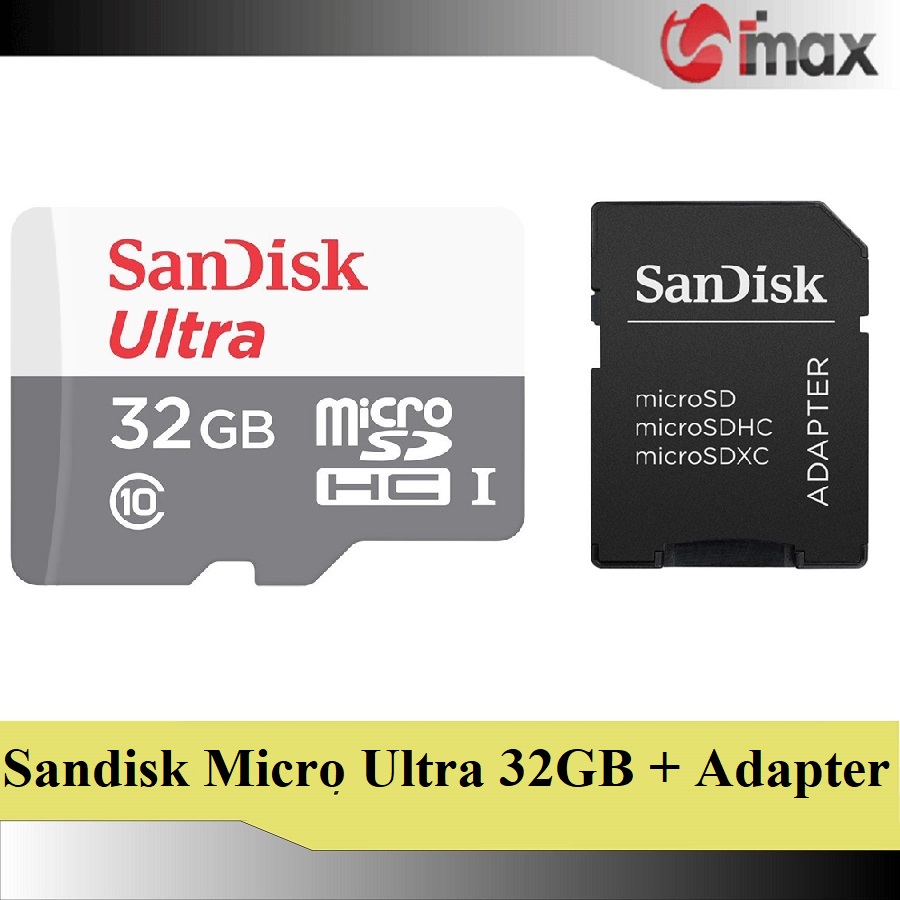 Thẻ nhớ Sandisk Micro SDHC Ultra 32GB (80MB/s) + Adapter
