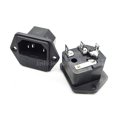 Jack nguồn 220v có cầu chì - 5b2