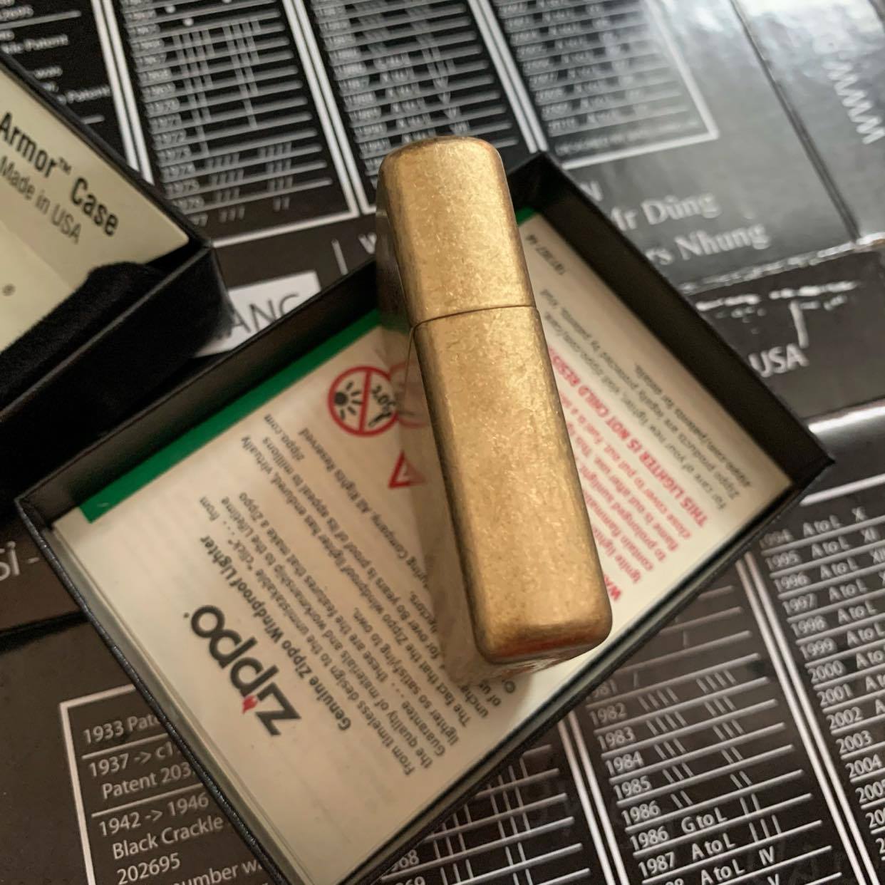 Bật lửa Zippo 28496 - Zippo Armor Tumbled Brass