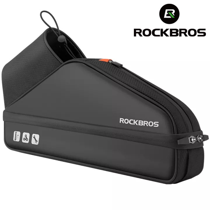 Túi đựng nước đi xe đạp RockBros Xe đạp gấp gọn không thấm nước Túi khung xe đạp công suất lớn Xe tay ga Top Túi ống phản xạ có thể điều chỉnh Túi ống phụ kiện đi xe đạp