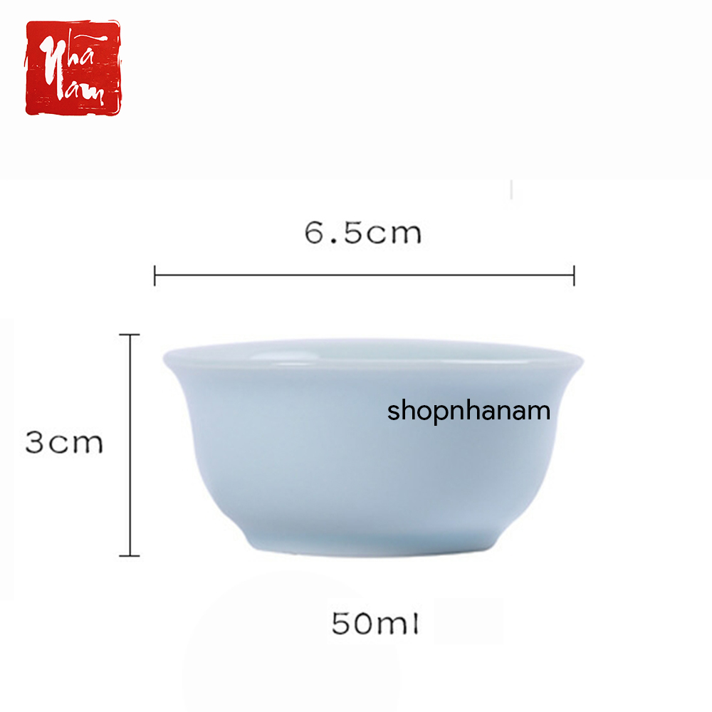 Chén gốm sứ cá chép 3d men ngọc