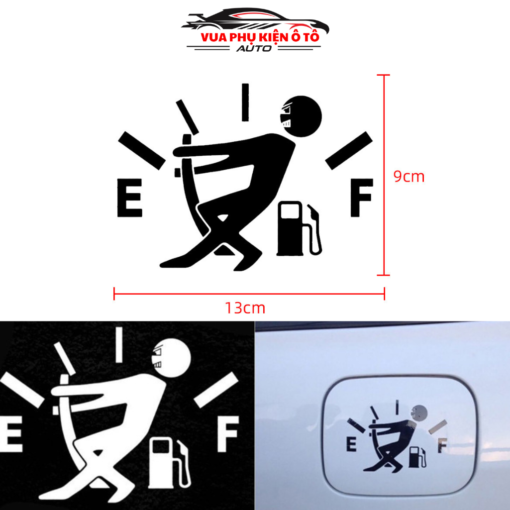Tem dán nắp bình xăng ô tô