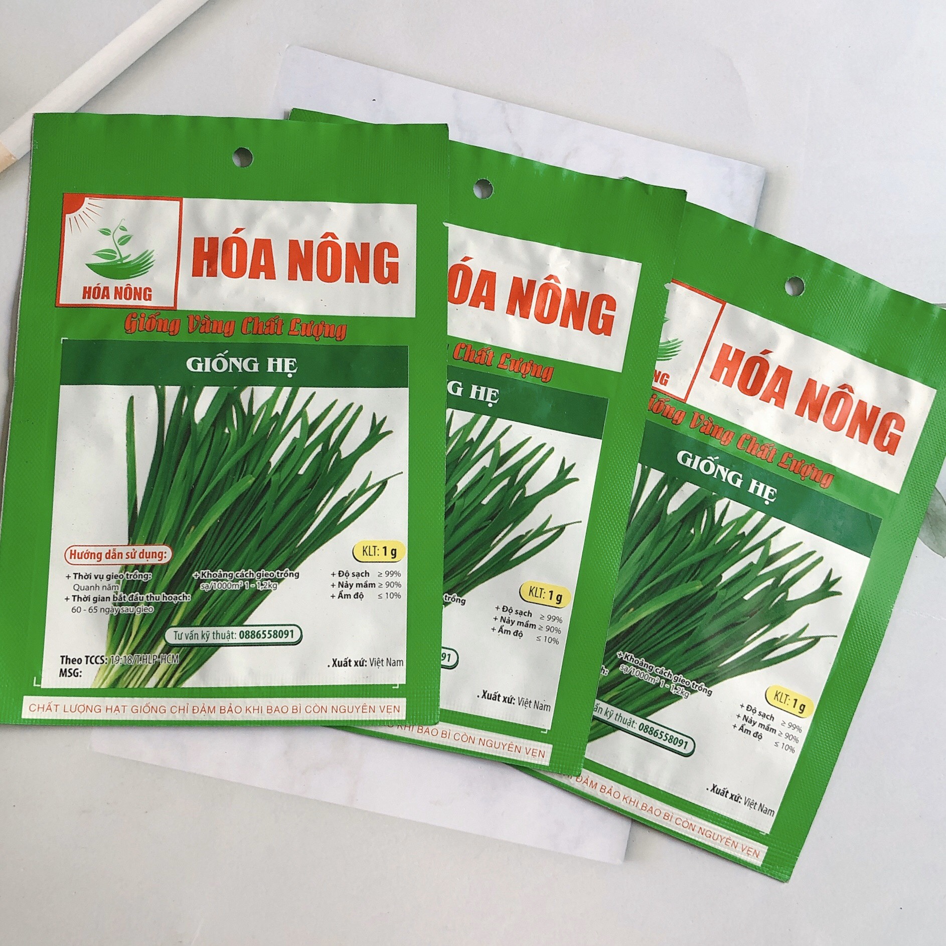 [HCM]Hạt giống hẹ lá HN gói 1gr