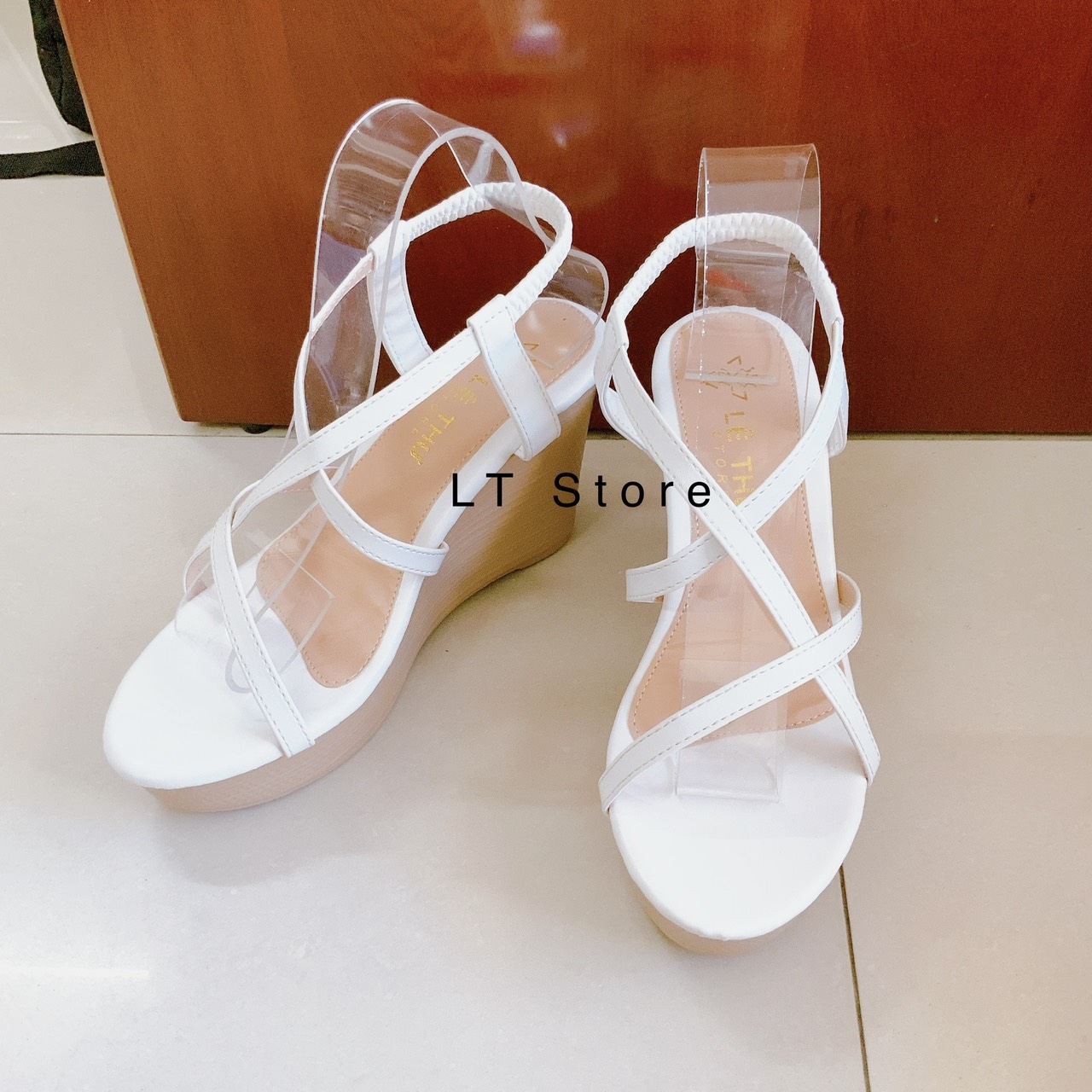 [HCM]Giày cao gót Xuồng quai thun dây đan chéo
