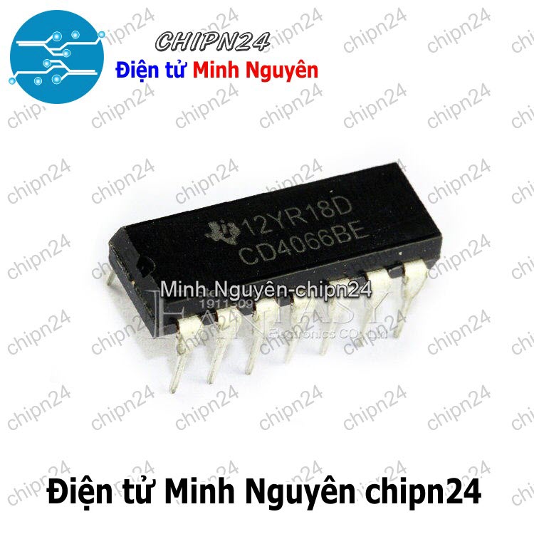 [2 con] (DT) IC CD4066 DIP-14 Hàng Tốt TI (CD4066BE) (IC khóa tương tự và số 2 chiều) - HH002497