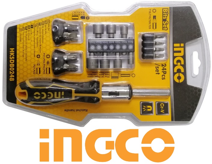 Bộ 24 công cụ tuốc nơ vít đa năng Bits Set INGCO HKSDB0248