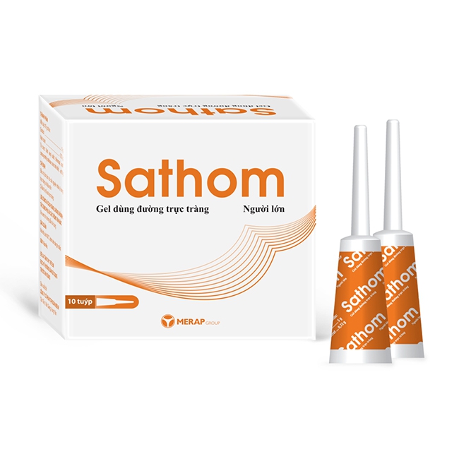 Gel thụt trực tràng sathom họp 10 ống