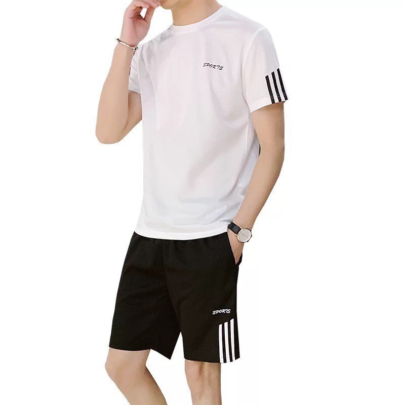 Đồ bộ thể thao nam bộ tập gym thun lạnh siêu co giãn,mềm mịn thoáng mát,vận động thoải mái