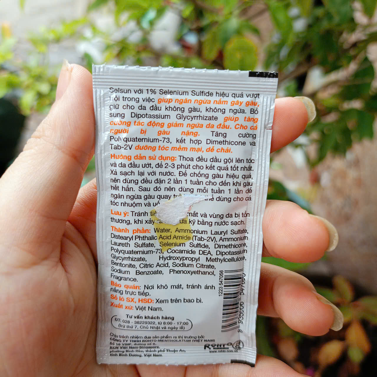 (20 gói x5ml) Dầu gội chống gàu Selsun 1%