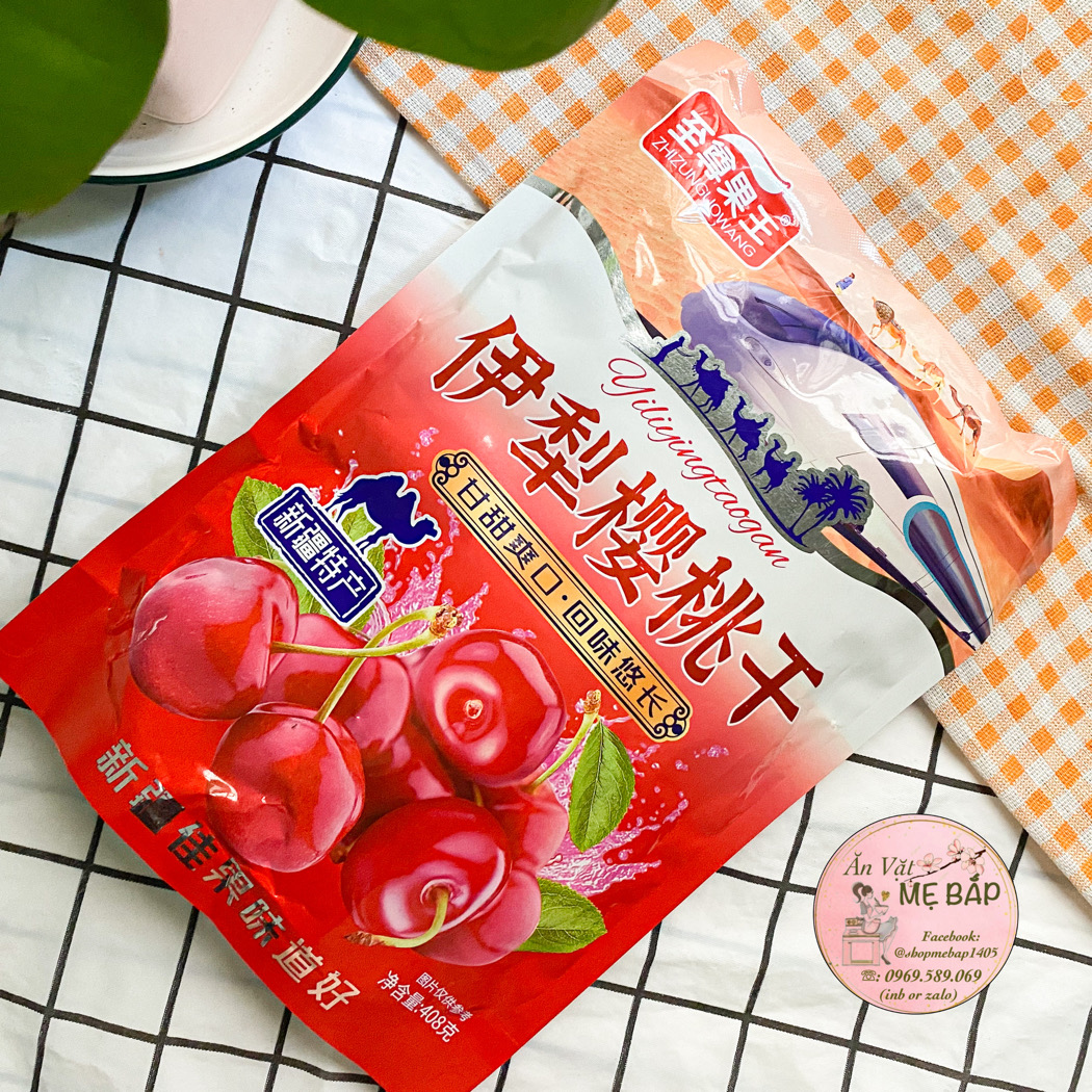 Ô Mai Giòn Yingpai Nội Địa Trung 408g - Vị Việt Quất và Vị Cherry Đỏ - Xí Muội Chua Ngọt [ Date 04/2023]