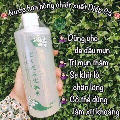 Lotion Toner Diếp Cá Giảm Mụn Dokudami 500ml nội địa Nhật Bản