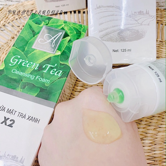Sữa rữa mặt trà xanh x2 A Cosmetics ngừa mụn hiệu quả