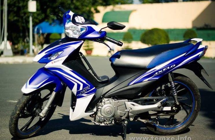 Tem trùm axelo trắng xanh decal nhám