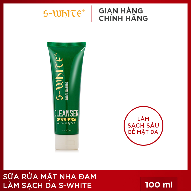 Sữa rửa mặt nha đam làm sạch da S-White 100ml