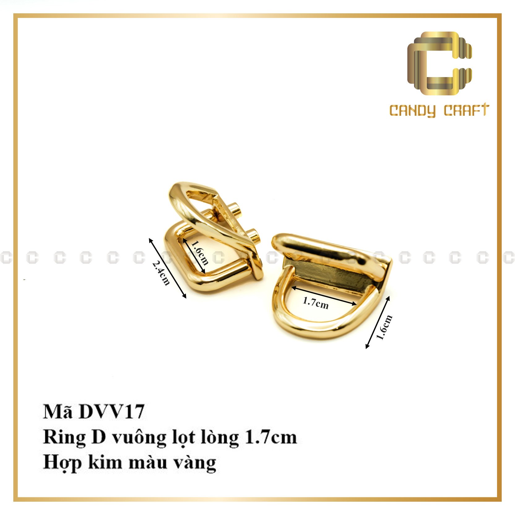 Khoen D đôi & khoen D vuông - phụ kiện làm túi xách