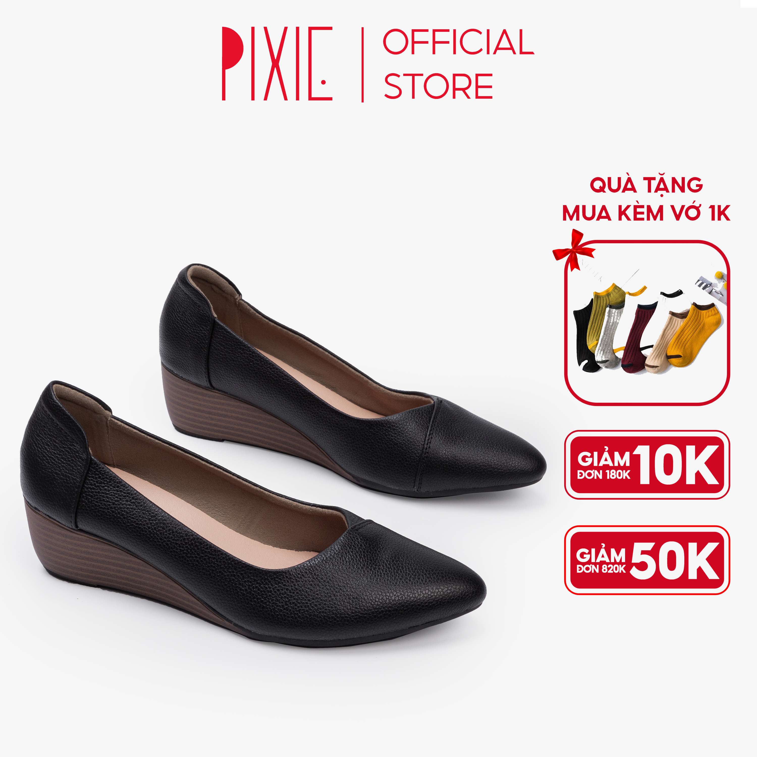 Giày Búp Bê Đế Xuồng Da Thật Mũi Nhọn Pixie X783