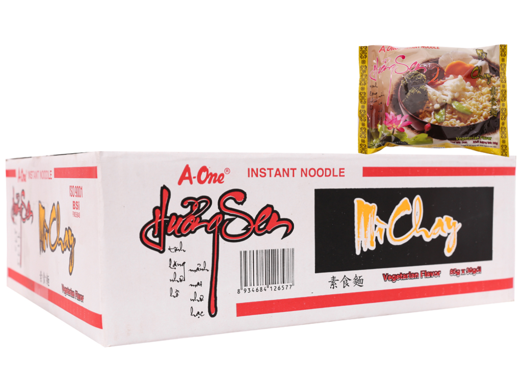 Thùng 30 gói mì chay A-One Hương Sen 85g