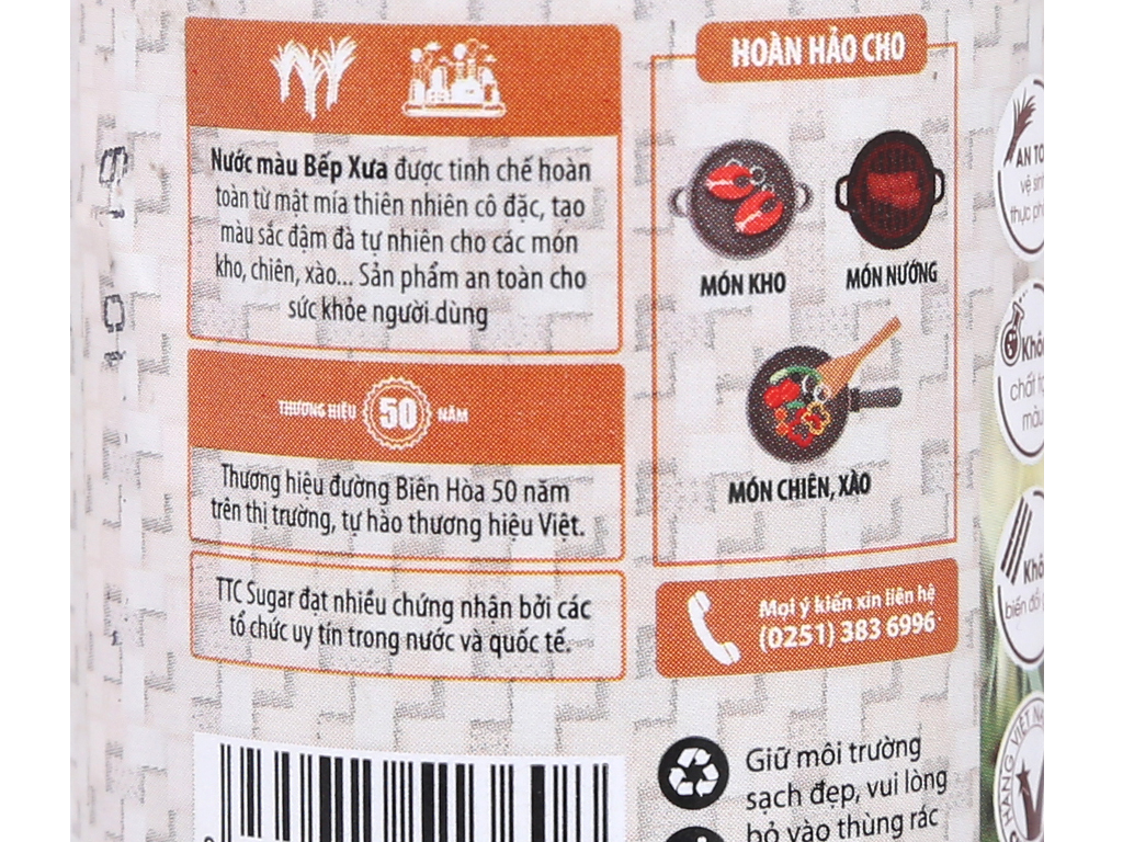 Combo 08 Chai Nước Màu Bếp Xưa 210g